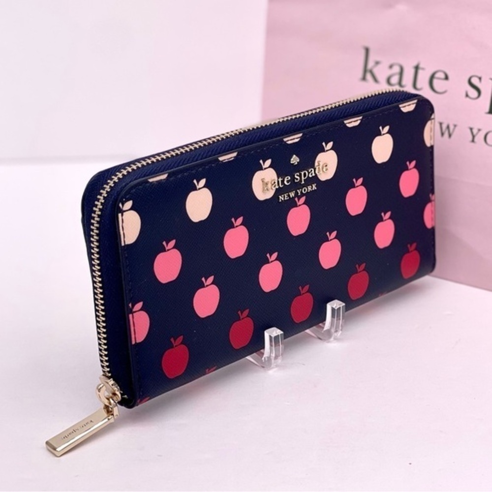 Kate Spade Perfect Orchard Apple Large Zip Continental Wallet
